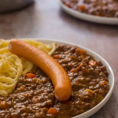 Lentil stew with spaetzle