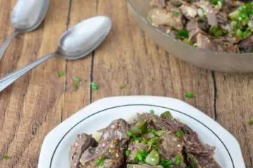 Beef salad with leftover soup beef
