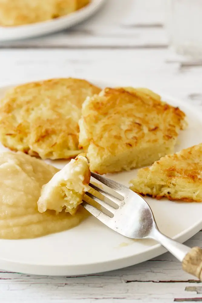 German Potato Pancakes with Applesauce