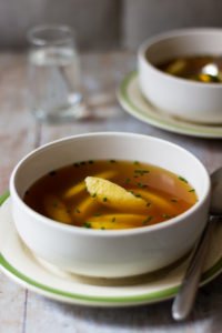 Semolina Dumpling Soup (‘Grießklöschensuppe’)