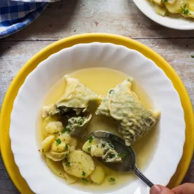 German Soup Dumplings (Maultaschen)