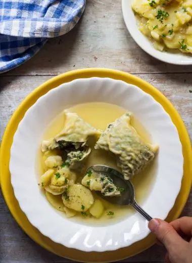 German Soup Dumplings (Maultaschen)