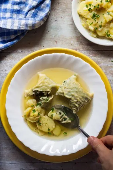 German Soup Dumplings (Maultaschen)