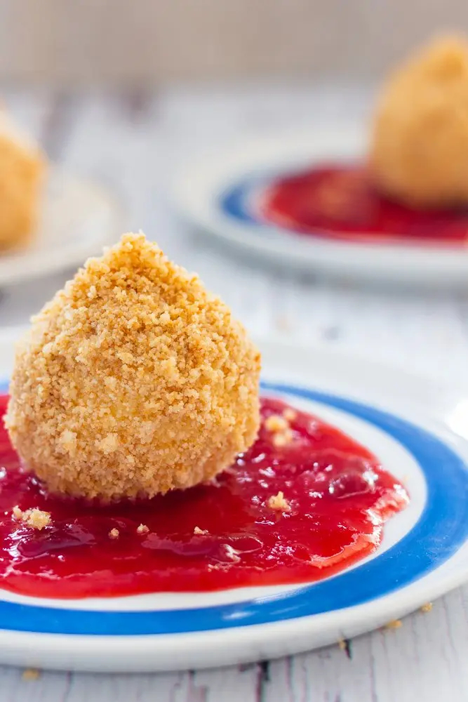 Topfen Dumplings with Plum Sauce