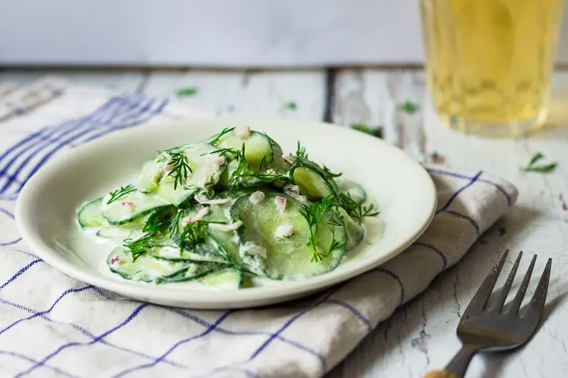 Cucumber Salad with Sour Cream