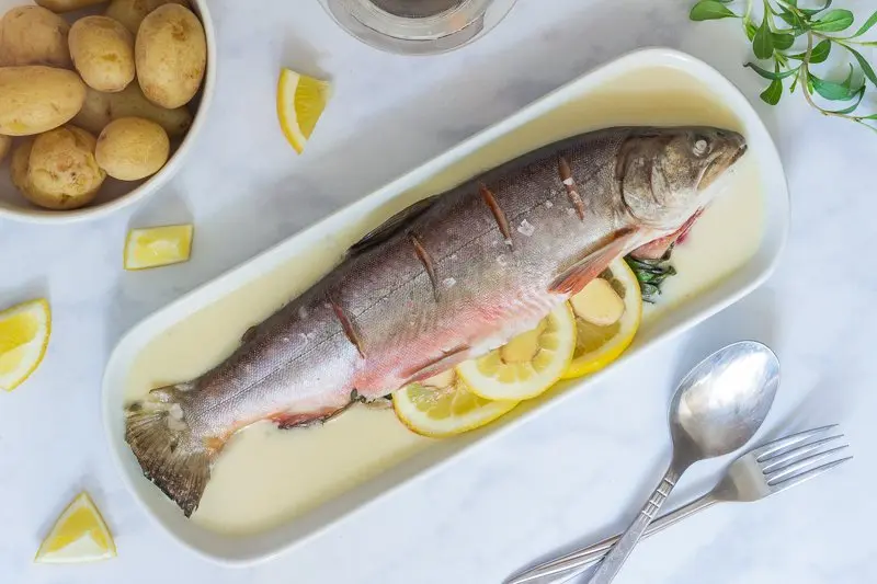 Baked Arctic Char with Horseradish Sauce