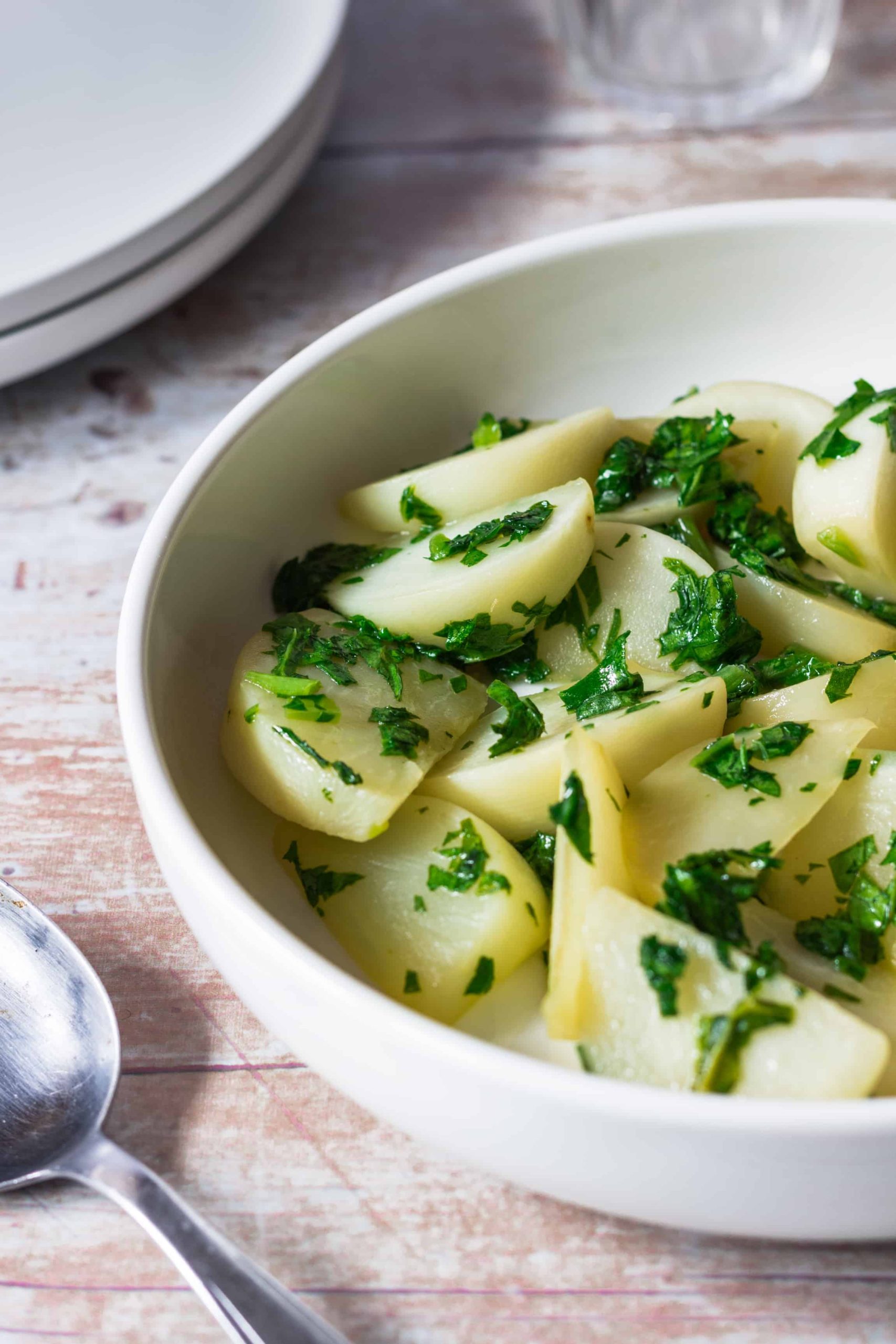 glazed baby turnips