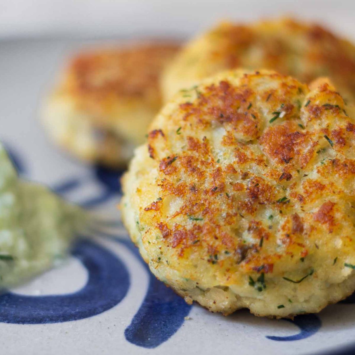 Fish Cakes with Cucumber Yogurt ('Fischküchle mit Gurkenjoghurt')