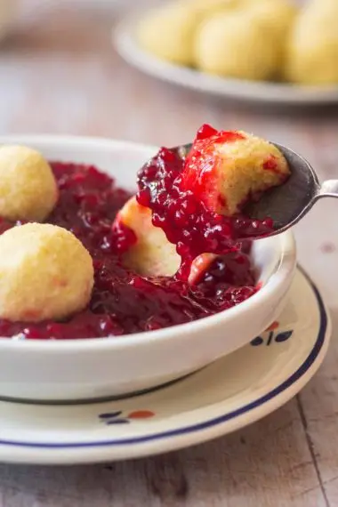 Beet Jelly with Potato Dumplings