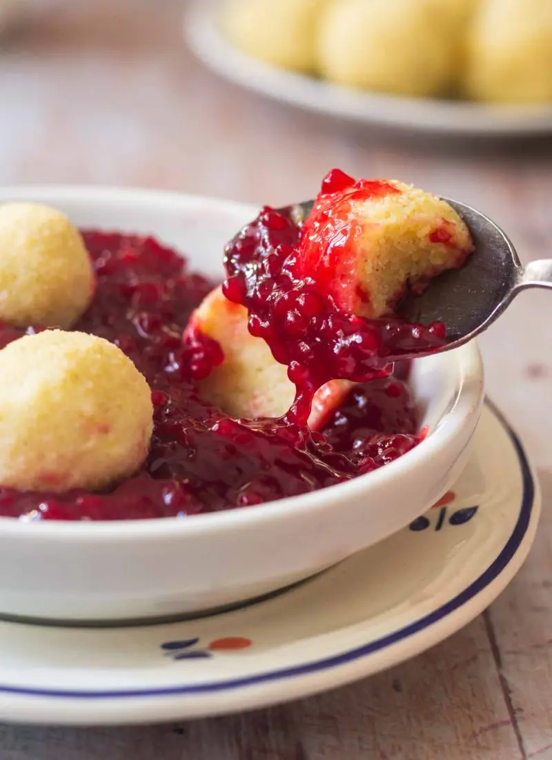 Beet Jelly with Potato Dumplings