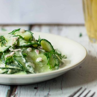 Cucumber Salad with Sour Cream