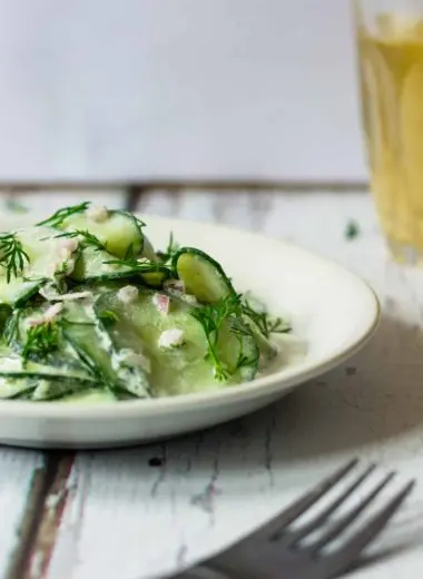 Cucumber Salad with Sour Cream