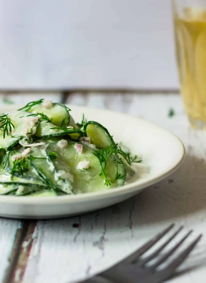 Cucumber Salad with Sour Cream