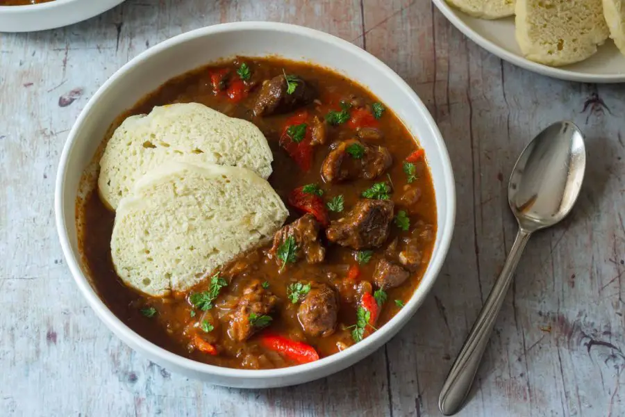 German Goulash with Red Bell Pepper ('Gulasch mit Paprika') My German