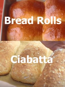 dinner rolls and ciabatta