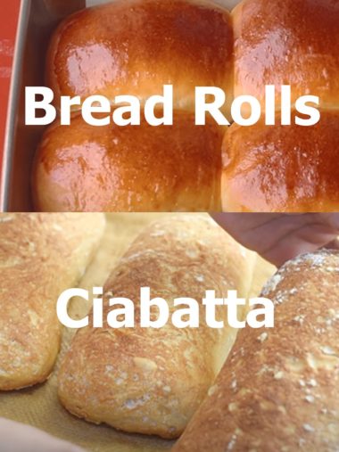 dinner rolls and ciabatta