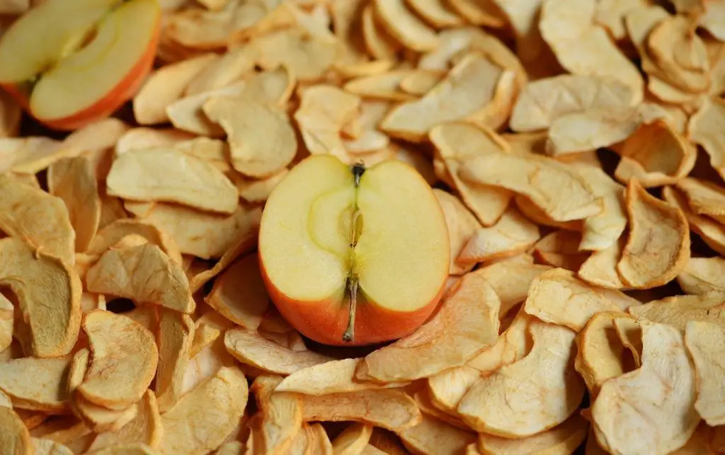 Dried apple slices for apple tea