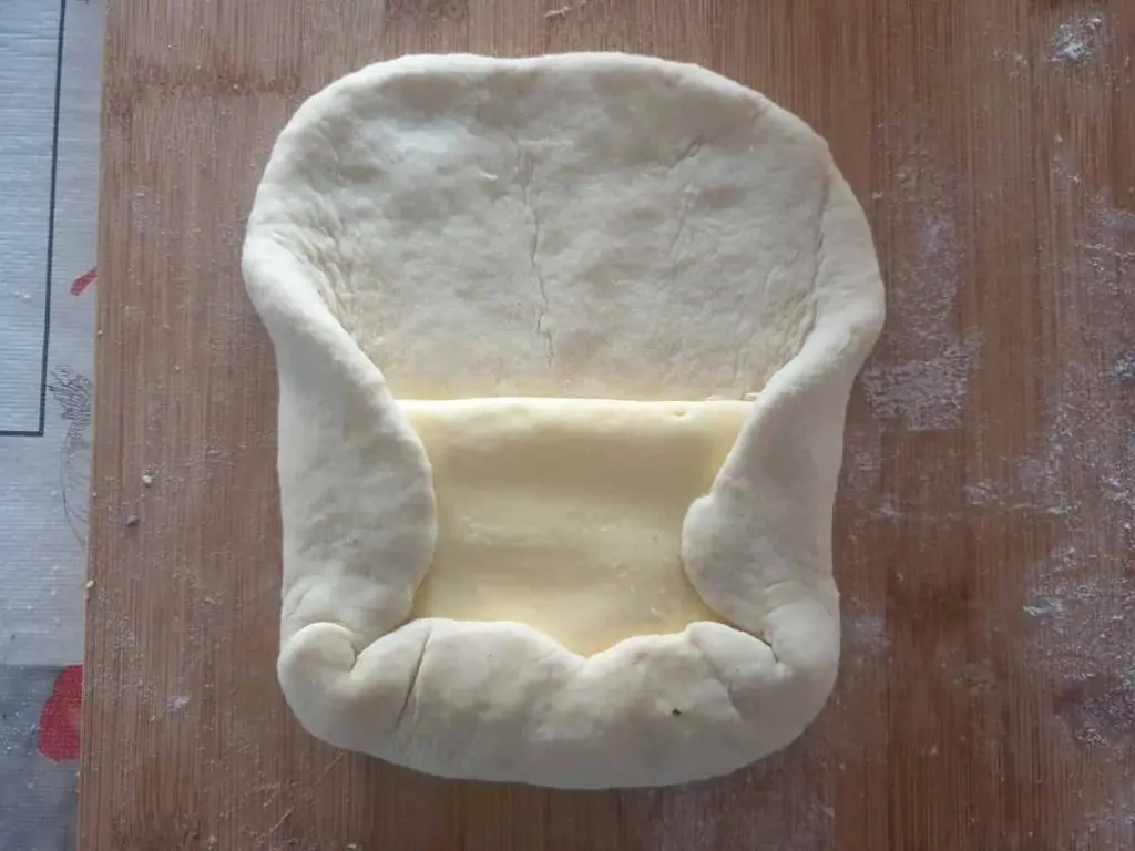 Wrapping the butter
