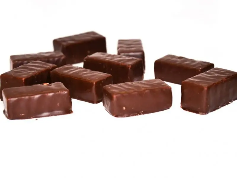 Chocolate coated caramels
