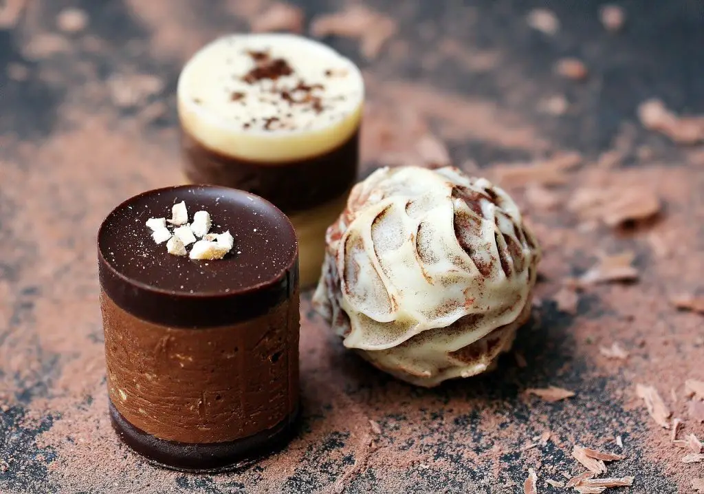 chocolate coated pralines