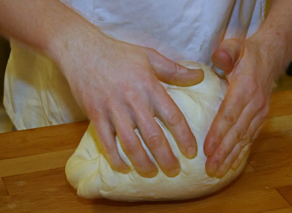 Kneading bread dough