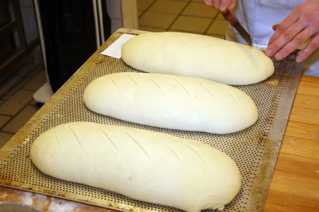 Scoring bread before baking