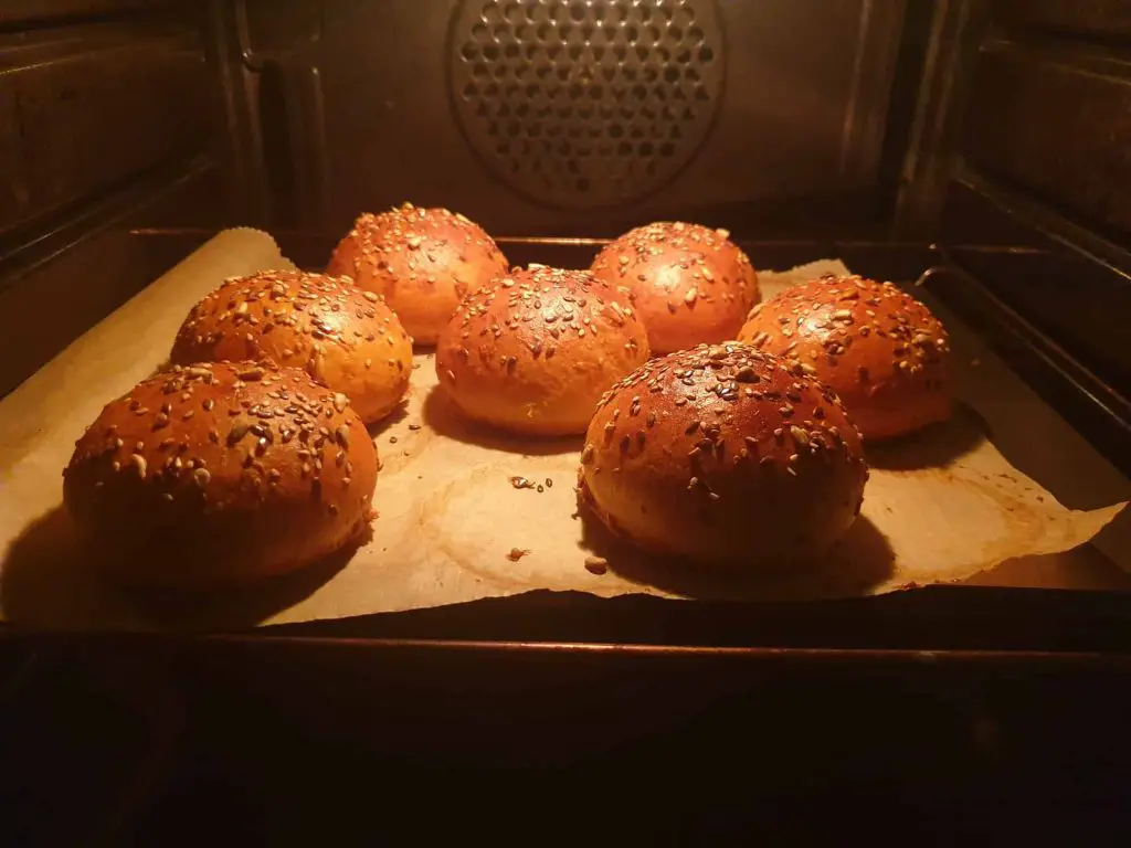 Golden brown bread rolls