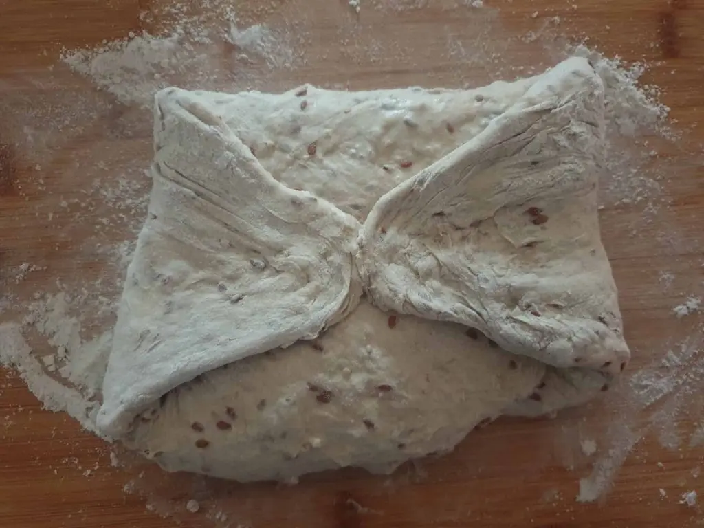 Folding the dough