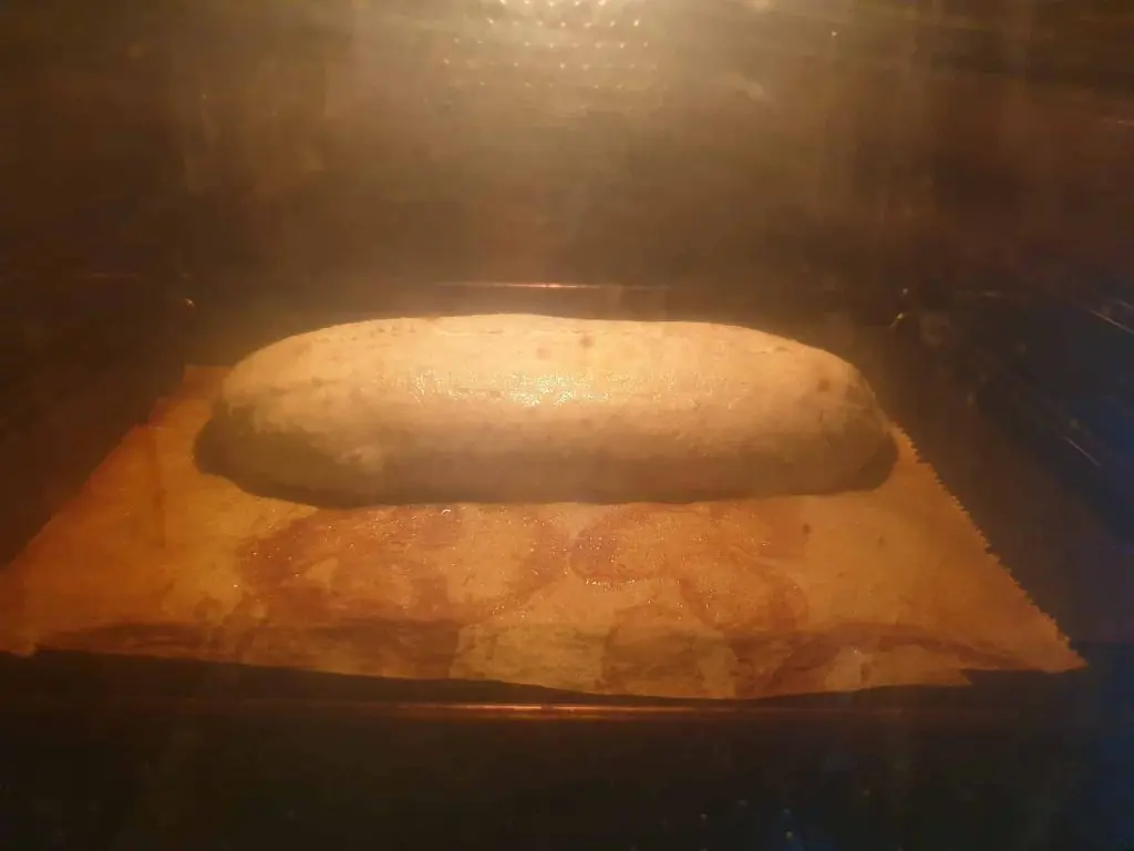 Mixed bread with seeds in the oven 