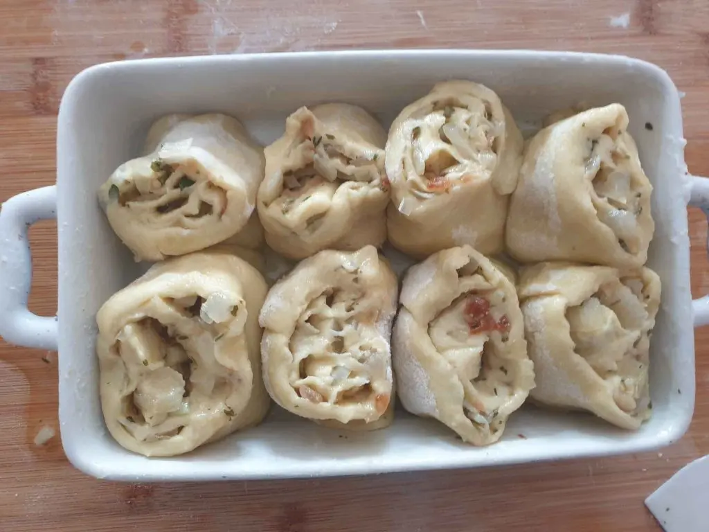 Lard noodles before baking