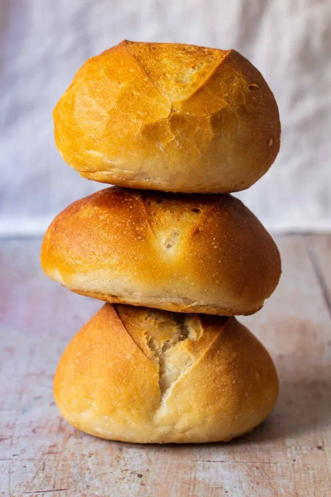 German Bread rolls with and without improver
