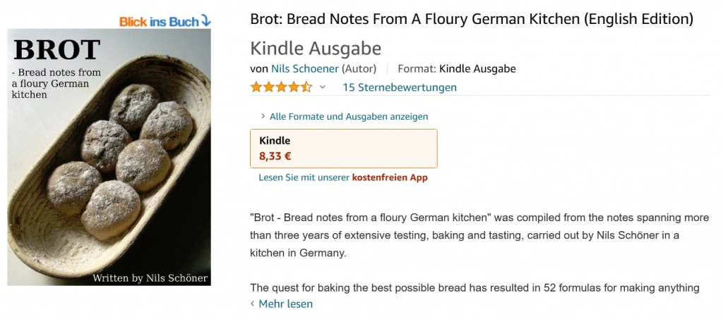 Amazon site for Bread notes from a floury german kitchen