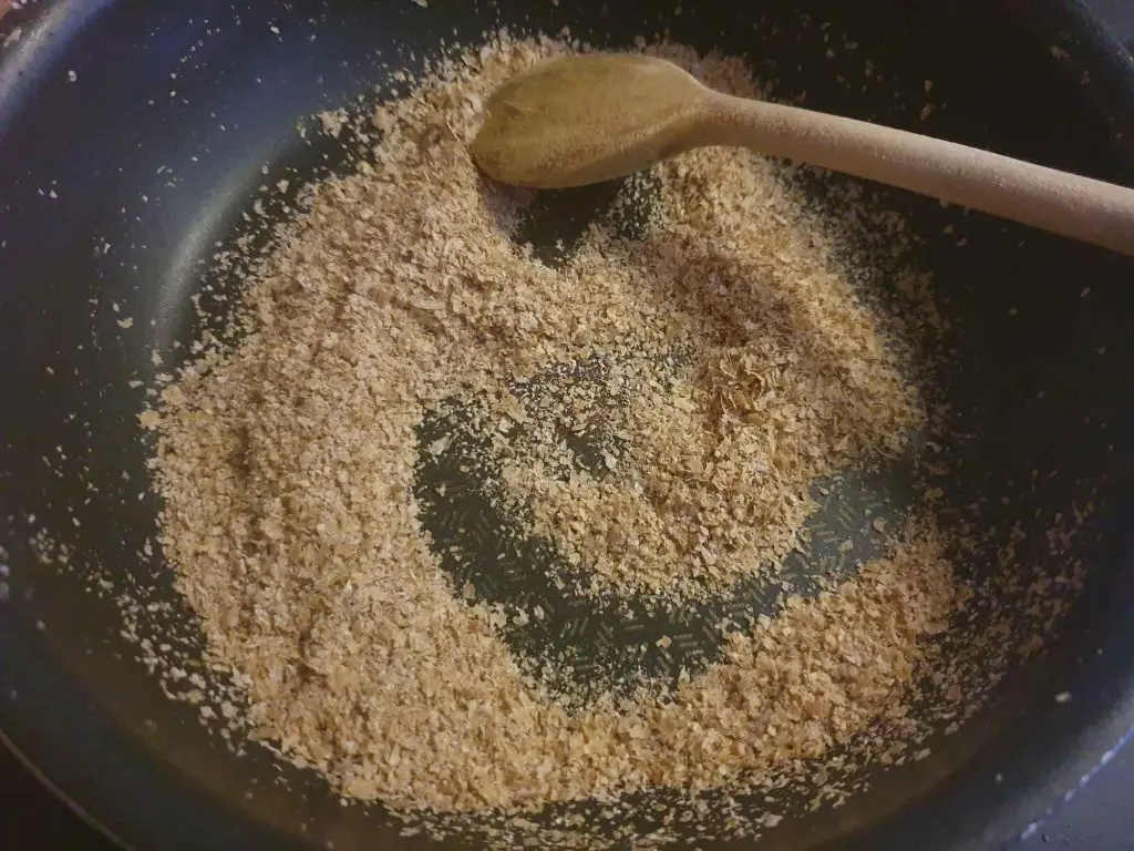 Toasting the wheat bran