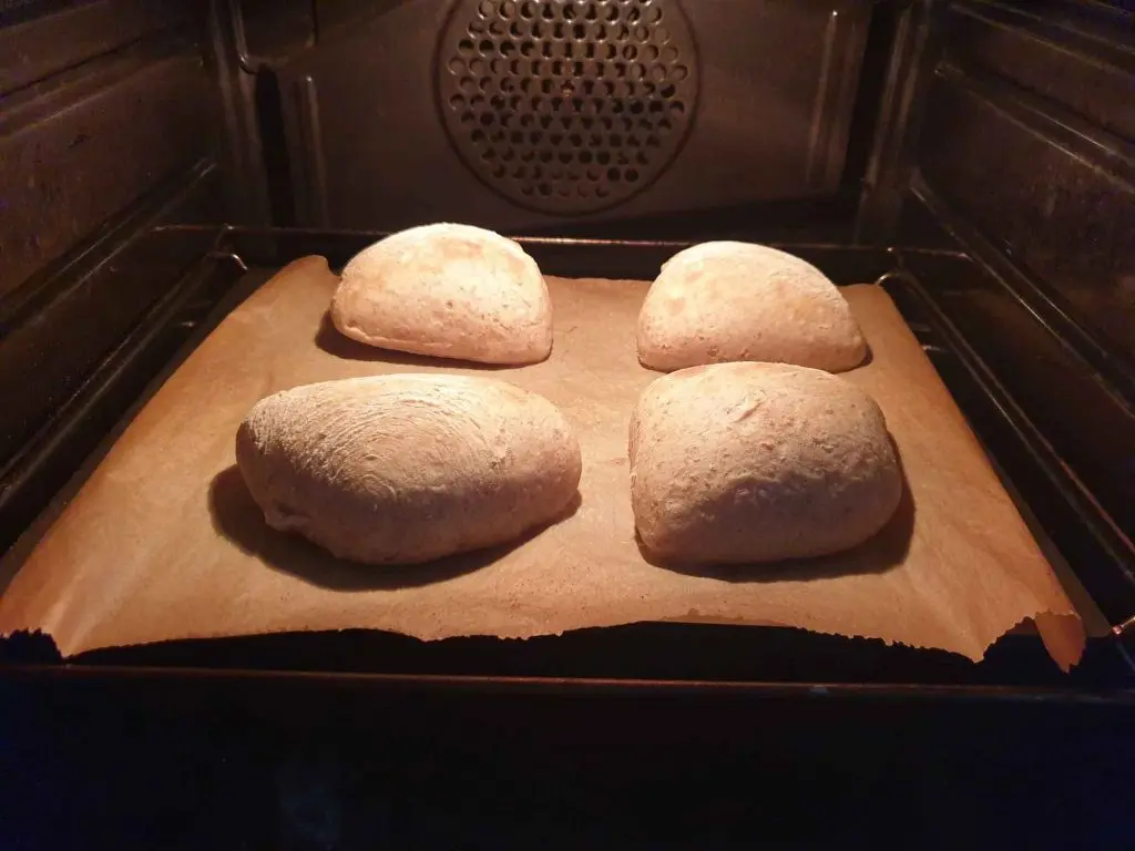 The rolls have puffed up in the oven!