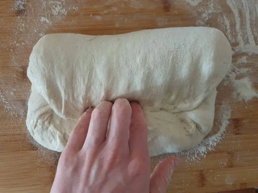 Rolling the dough up