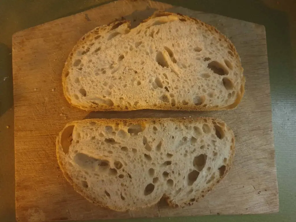 Crumb of the Swabian country bread