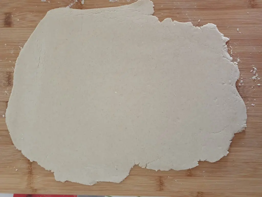 Rolling out the buckwheat dough